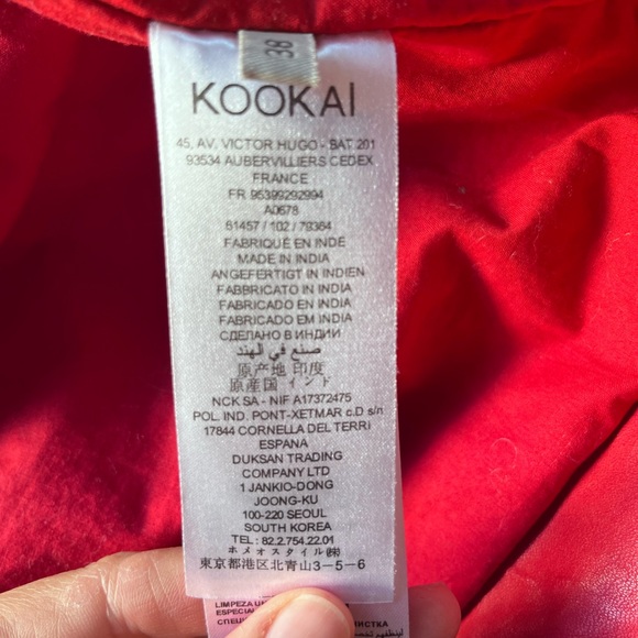 Kookai Red lamb leather perfecto - Picture 8 of 9